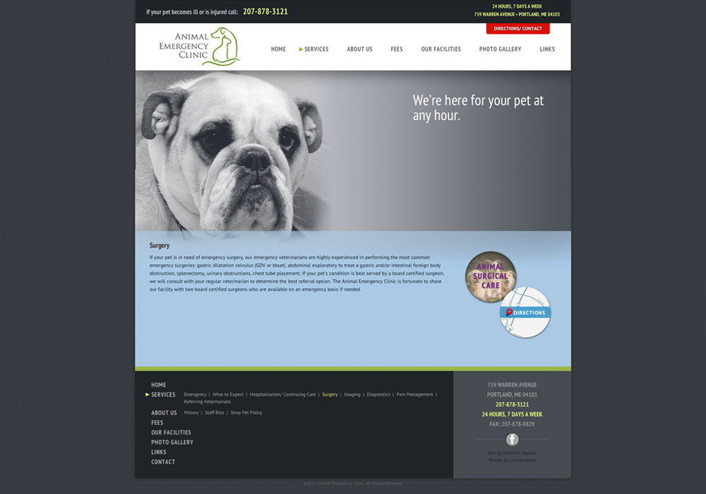 Animal Emergency Clinic: A Maine Website Design by SlickFish Studios