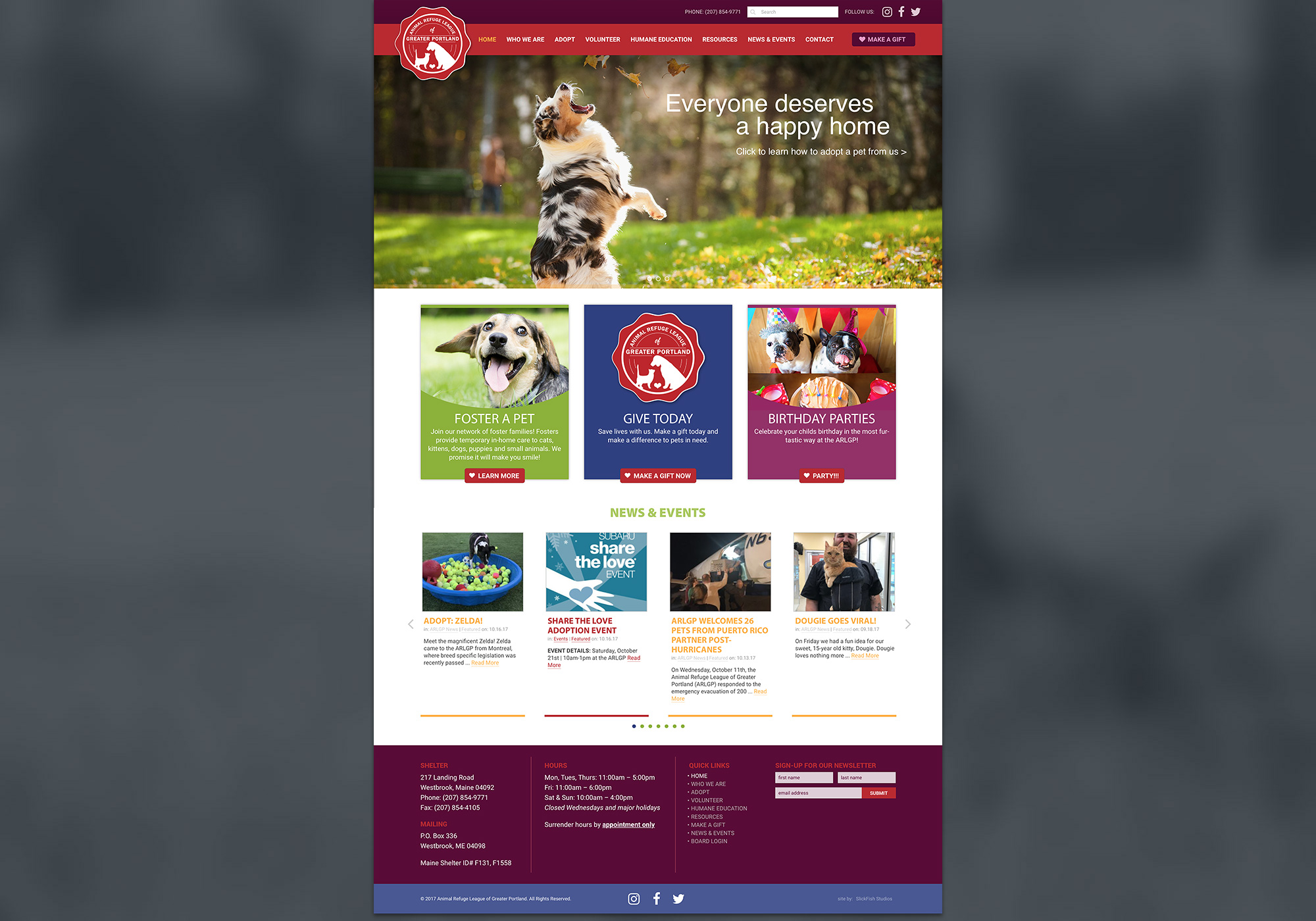 Animal Refuge League of Greater Portland - SlickFish ...