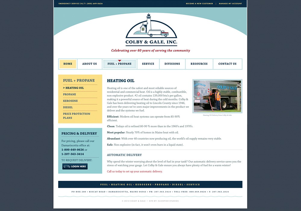 A Maine energy company website by by SlickFish Studios