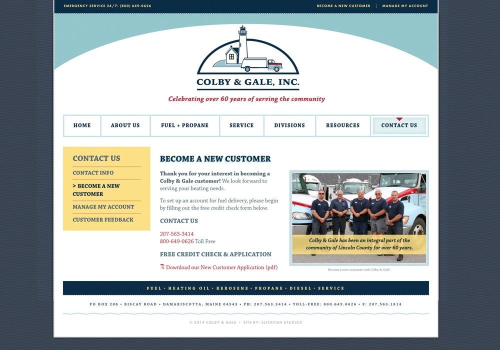 Colby & Gale: A Maine Website Design by SlickFish Studios