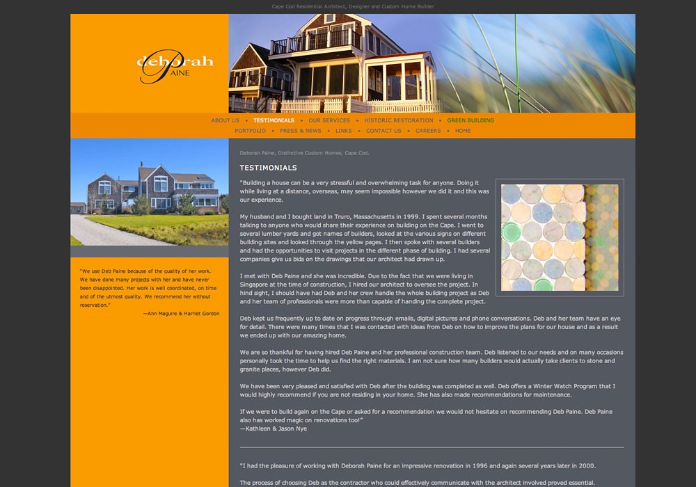Deborah Paine: A Maine Website Design by SlickFish Studios