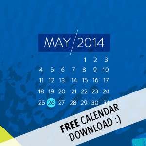 May 2014 desktop calendar