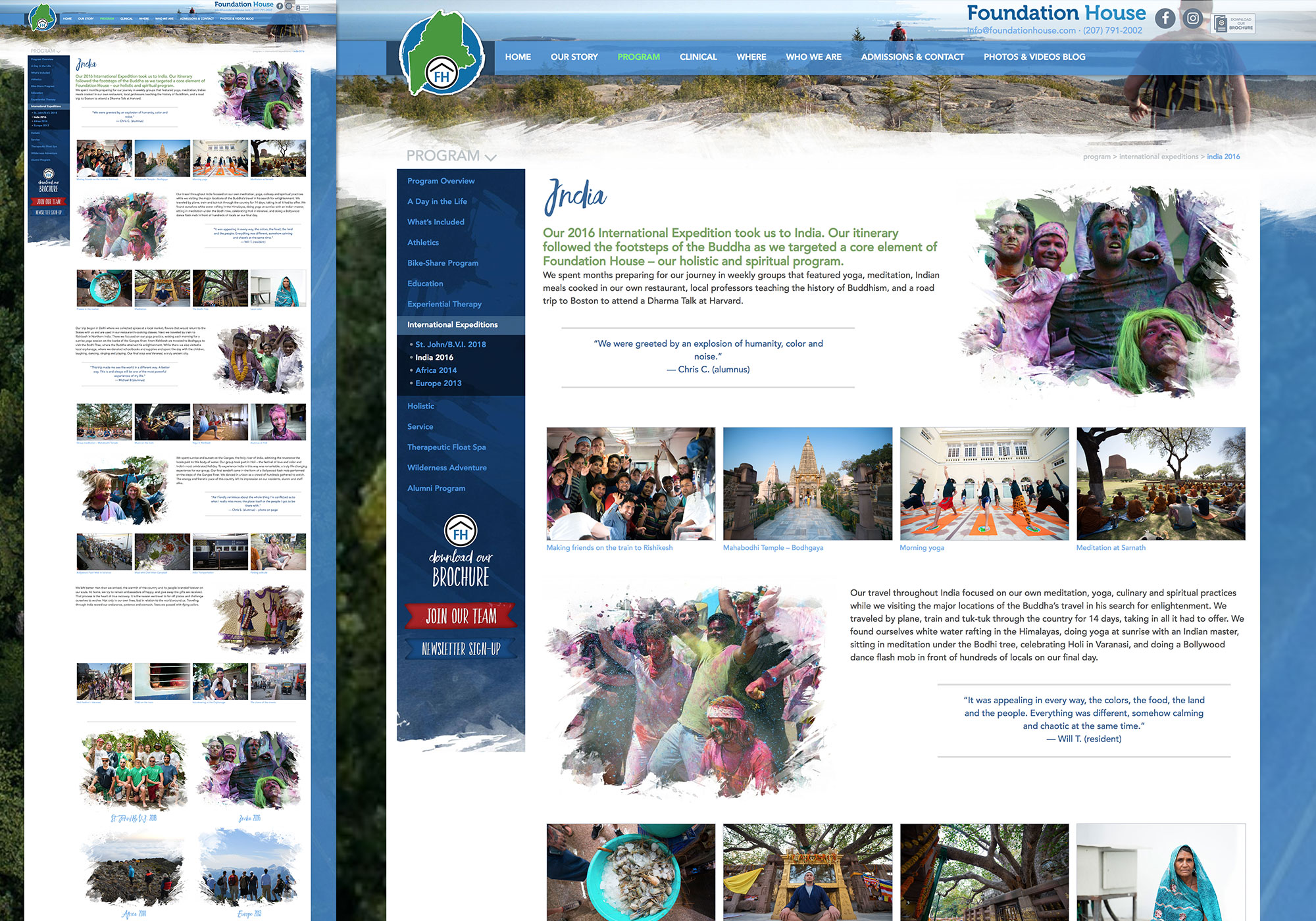 SlickFish, a Portland, Maine website design company, created an original, custom website for Foundation House.