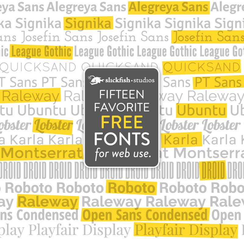 15 Handpicked FREE web fonts that are downloadable as well by yours truly. 