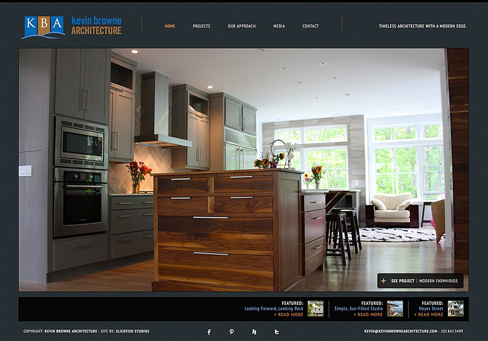 Kevin Browne Architecture: A Maine Website Design by SlickFish Studios