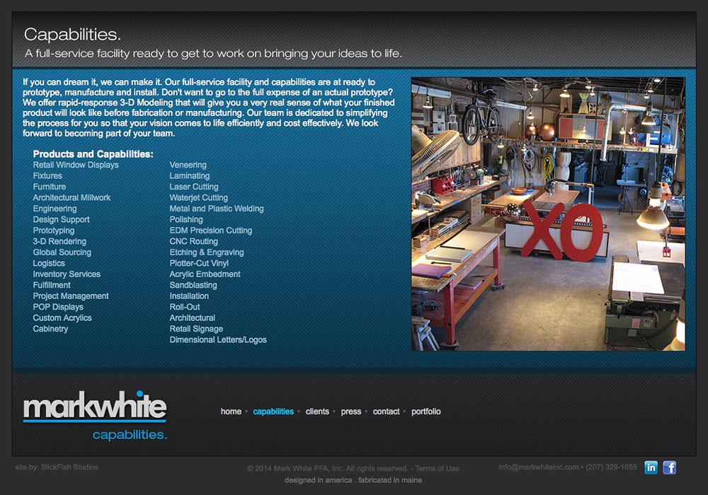 Mark White, Inc: A Maine Website Design by SlickFish Studios