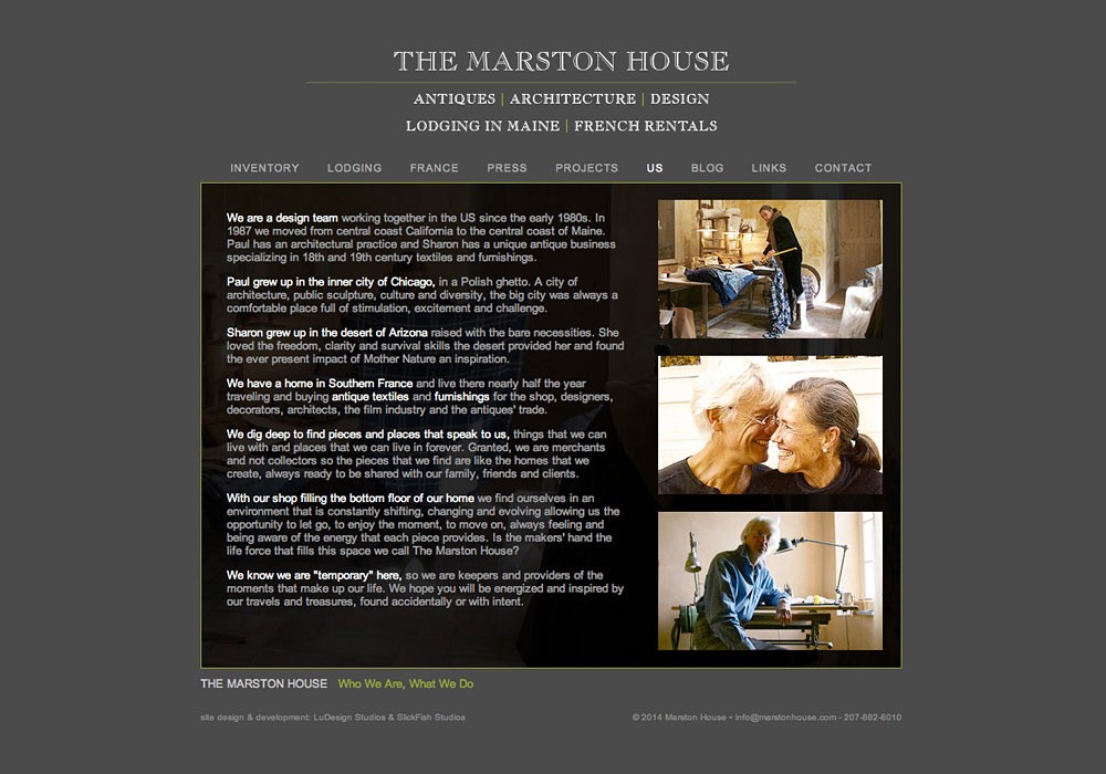 Marston House: A Maine Website Design by SlickFish Studios