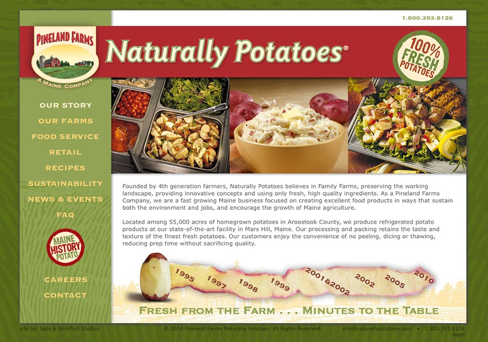 Naturally Potatoes: A Maine Website Design by SlickFish Studios