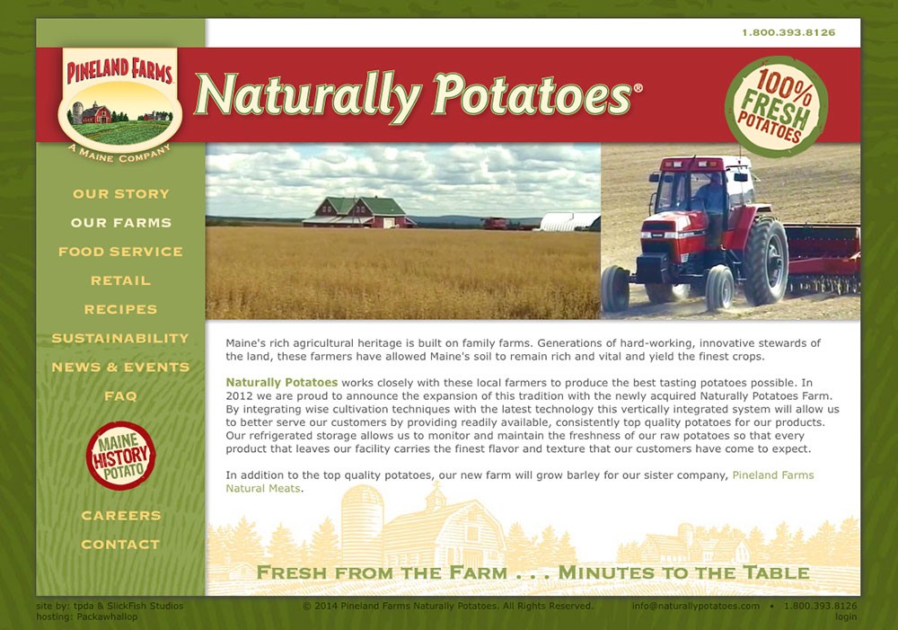 Naturally Potatoes: A Maine Website Design by SlickFish Studios