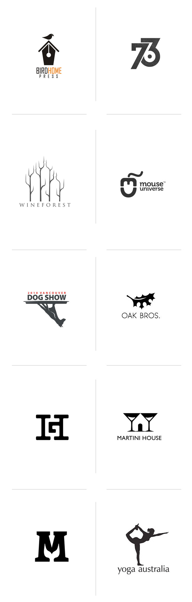 positive and negative space logos