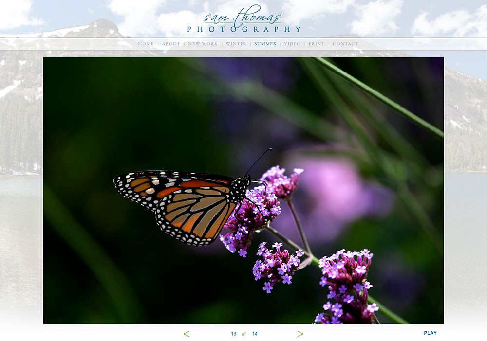 Sam Thomas Photography: A Maine Website Design by SlickFish Studios