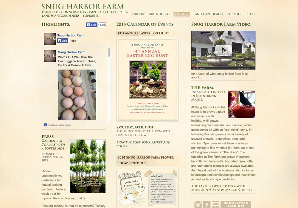 Snug Harbor: A Maine Website Design by SlickFish Studios