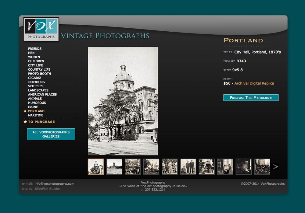VoxPhotographs: A Maine Website Design by SlickFish Studios
