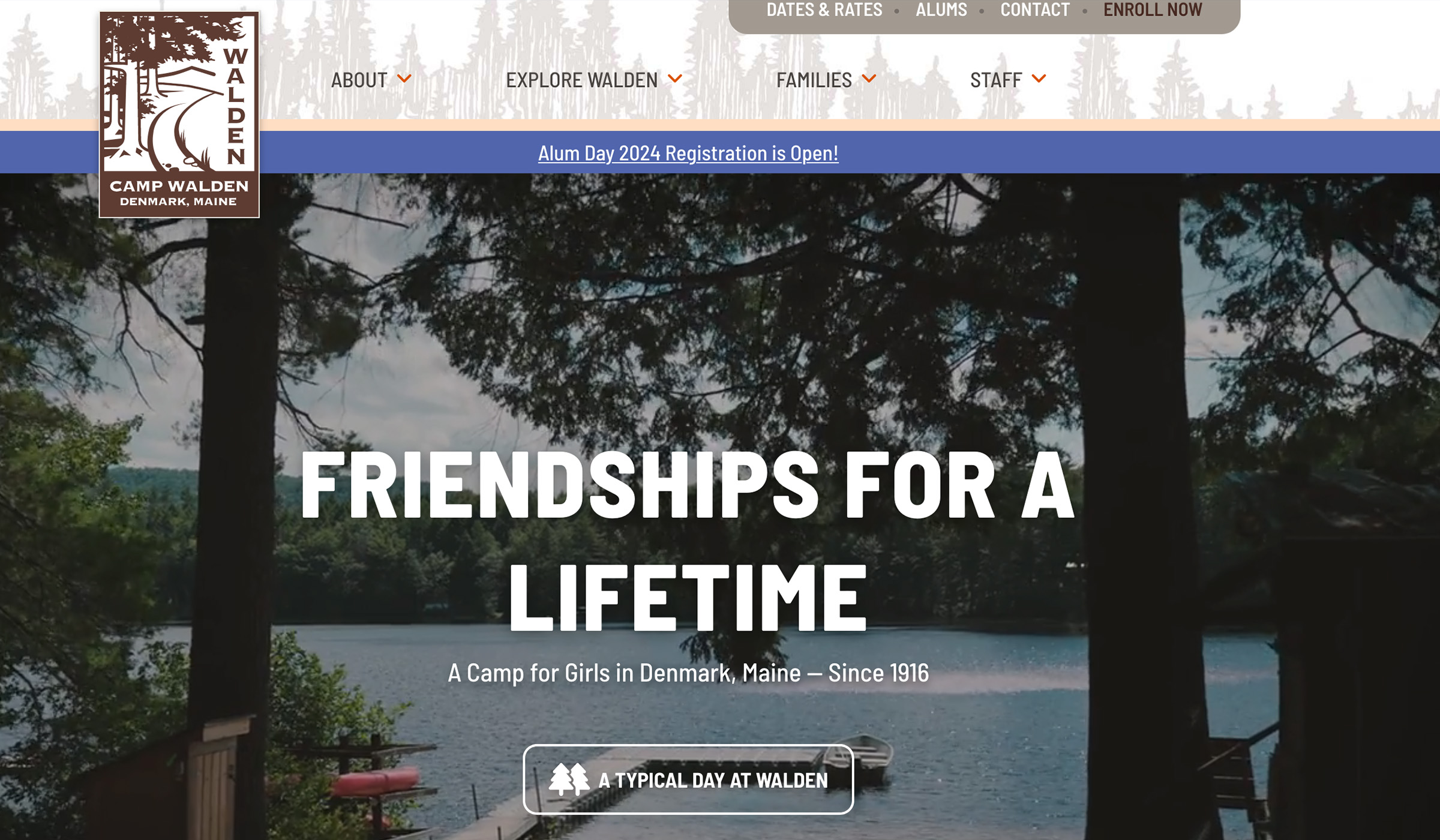 Camp Walden Website by SlickFish Studios