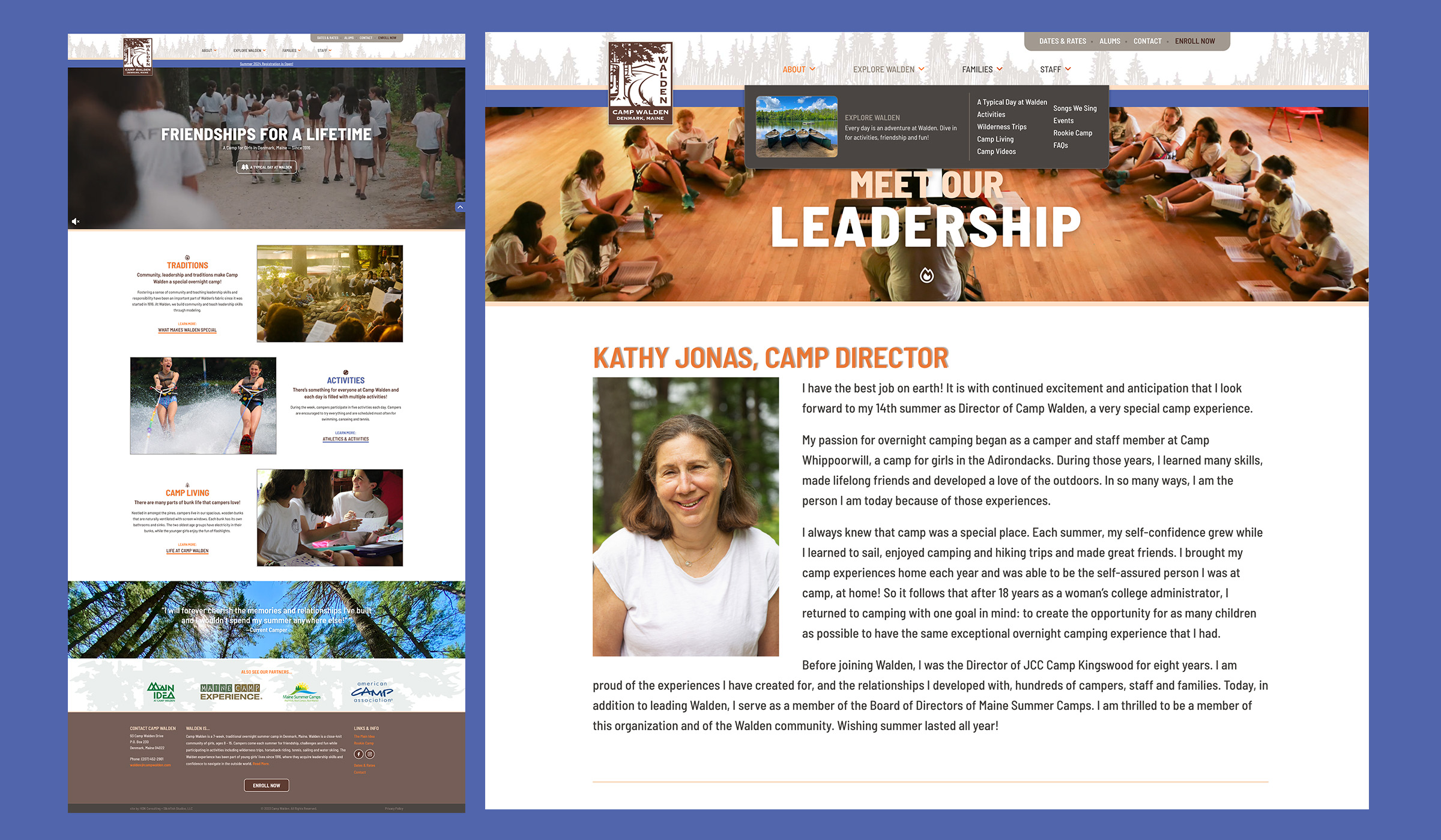 Leadership landing page by Slickfish