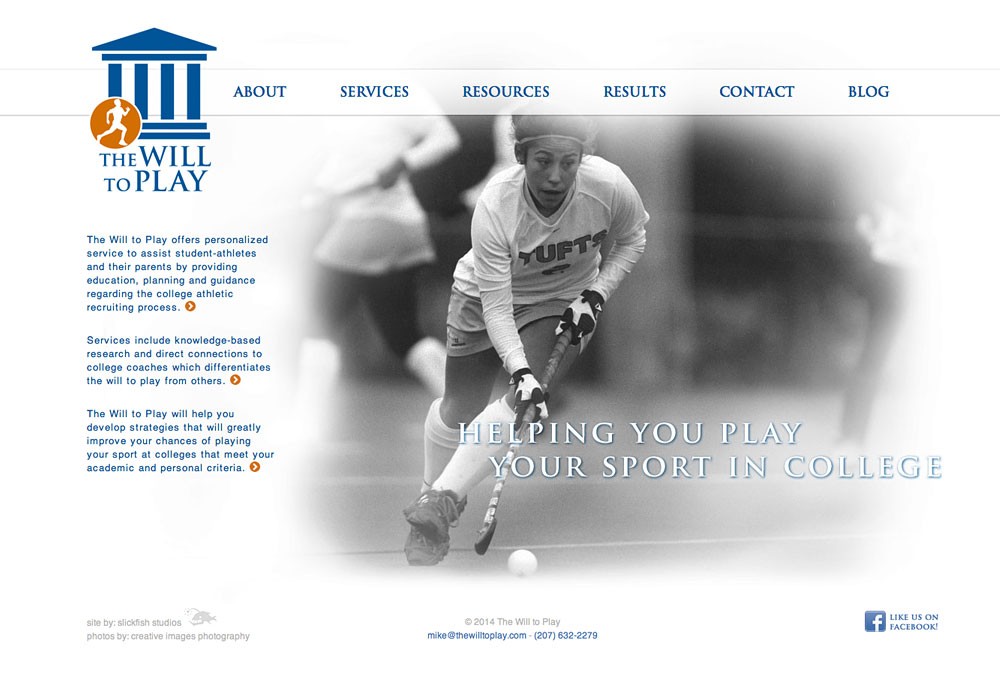 The Will to Play: A Maine Website Design by SlickFish Studios